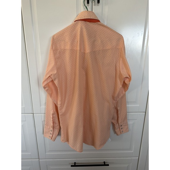 Vintage Larson Pearl Snap Western Shirt M 15-15.5 Blemish On Sleeve - Picture 6 of 6